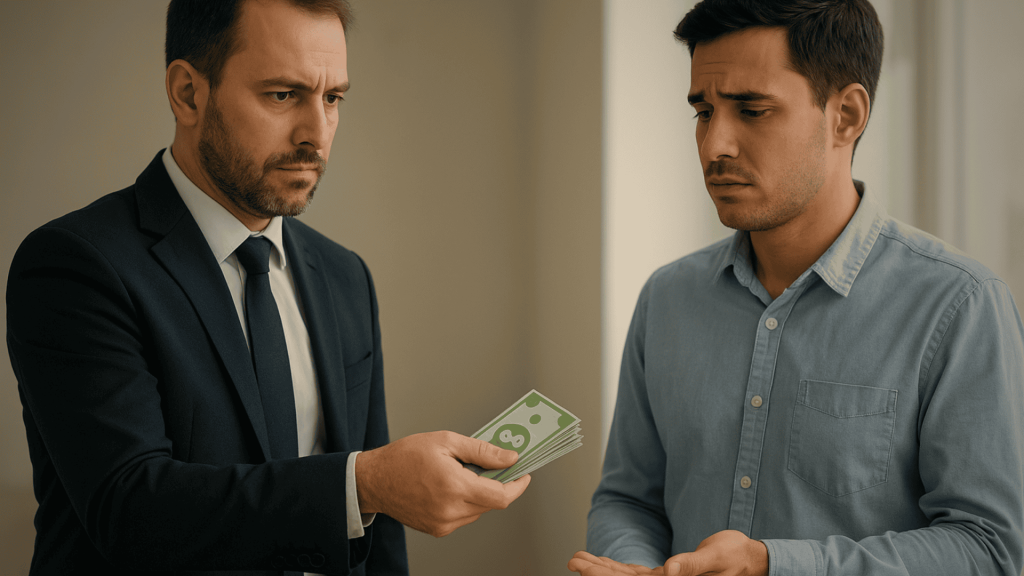 Chefe pagando comissão por fora para o funcionário